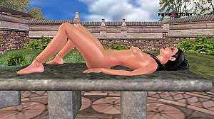 Why is the cute Indian girl masturbating with a carrot in this 3D cartoon porn?