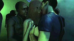 Wow, hot pussy banged hard in outdoor club gangbang 3D hentai animation!