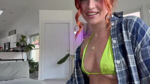 Sneaky stepsister caught me jerking off