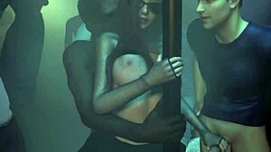 Wow, hot pussy banged hard in outdoor club gangbang 3D hentai animation!