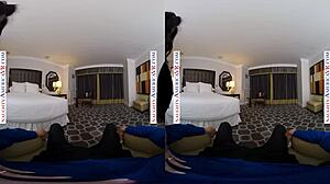 Joanna angel from naughty america gives blowjob and titty fuck in pov with heels