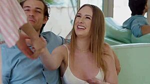 Couple's birthday surprise in the shower with massage and oiled bodies