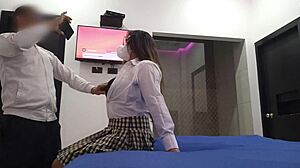 Dirty Teacher Bends Over Sexy Student for Wild Doggystyle Action in Class!