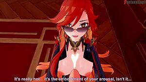 Damn! Mavuika's hot sucking and fucking in Jean's office POV fantasy!