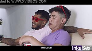 Does Ebony Colombian Fuck Her Two Gay Friends?