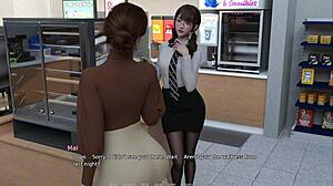 Getting a handjob behind the counter