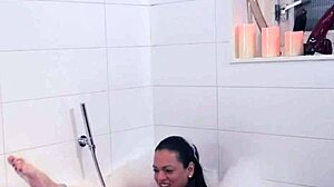 solo bathing shemale tugs high definition tits bath tgirl masturbation transsexual cumshot big tits