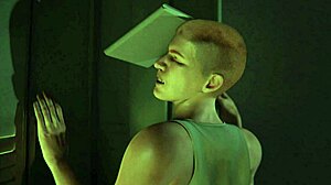 Soldier gets blowjob in army bathroom game animation