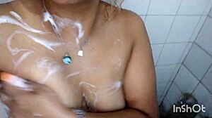 Brazilian latina uses dildo in the shower! Intense toy play in usa amateurs