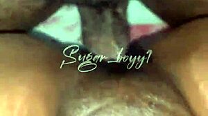 Ebony Girl Takes BBC Deep In Cute Pussy!