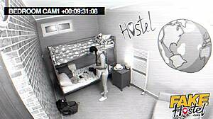 Cute Teen In Pigtails Gets Hard Fuck From Older Hostel Owner In Dorm