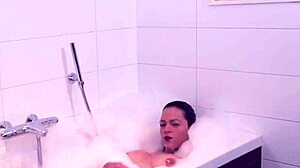 solo bathing shemale tugs high definition tits bath tgirl masturbation transsexual cumshot big tits
