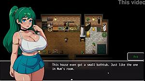 Lost lagoon harem hentai game ep 2 cute girl with huge tits fell in the bathtub and exposed her wet pussy