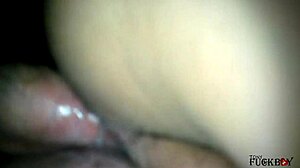 Brunette screams during close-up anal creampie for boss only.