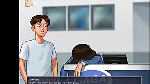 Summertime saga episode 74 with brunette character