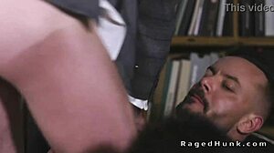 Four hunks in suits fuck anal at real estate