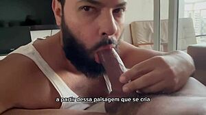 Bearded Man Sucks 41 Cocks in Retro Gay Action