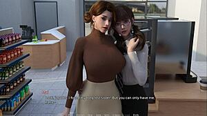 Getting a handjob behind the counter