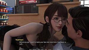 Getting a handjob behind the counter