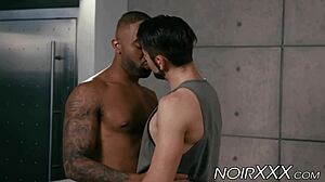 hardcore anal threesome with black stud and latin jock?