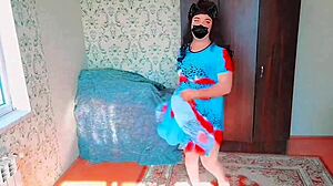 Sissy crossdresser rocks big ass in party mini dress