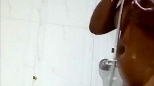 Fine-ass girlfriend shows off her sexy body under the hotel shower.