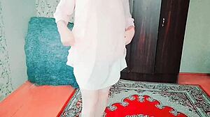 Sissy crossdresser rocks big ass in party mini dress