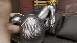 Ballerina from Atomic Heart gets rough POV creampie in anime hentai