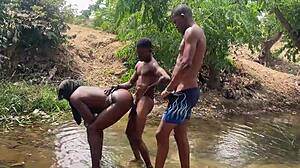 Fuck My Thick Pussy In The River With Big Black Cock