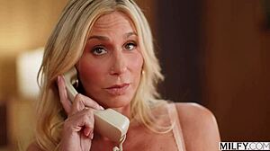 milfy curvy blonde ainslee seduces delivery guy in steamy debut encounter