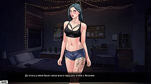 Muscular young character with big cock in nude gameplay scene