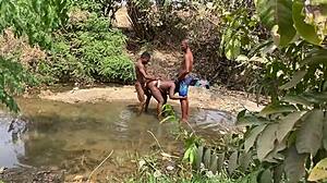 Fuck My Thick Pussy In The River With Big Black Cock