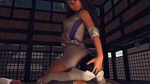 In the classroom, a dominant woman practices femdom face sitting during yoga class