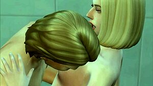 Stepbrother and stepsister share a shower moment