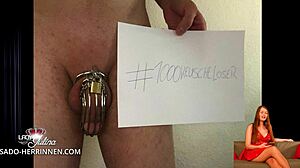 Check this nylon mistress dominating losers in wild photo contest video!