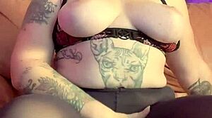 intense masturbation in black pantyhose with hairy pussy and nylon leggings leading to orgasm!