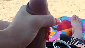 Watch me get him off right on a public beach, so wild! 🌊