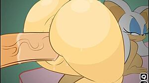 Rouge蝙蝠变身Shadow游戏里激烈Hentai