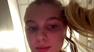 BBW teen gets extreme pussy fingering and anal plug in public