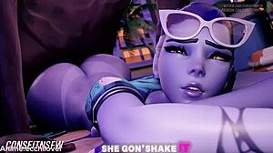 Widow Maker's Big Ass Gets Fucked Hard by Black Cock in Blue Hunnids PMV Anime!