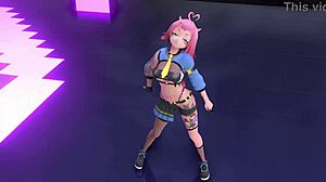 Strip tease mmd yoasobi - idol with teasing and clothes ripped