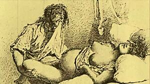 Vintage erotic illustration brings sensual retro vibes to life. A true classic!