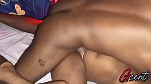 Ebony Couple Goes Wild with Tight Pussy and Monster Cock in Homemade Missionary