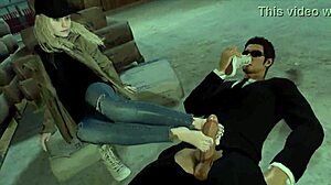 i saw this cartoon girl dancing and ripping clothes for striptease fun