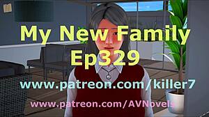 My new family game episode 329 with redhead and small tits in family dynamics