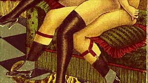 vintage antique drawings from old comics