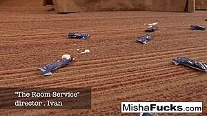 Alien hotel maid ravages Misha's tight alien pussy hard