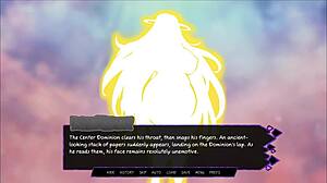 Half succubus faps to milf redhead futa cock