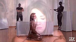 I can’t believe Mistress Kathia Nobili got Lucia Love bound for this!  