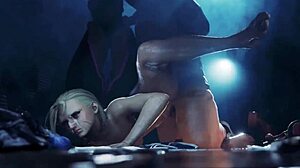 i saw this cartoon girl dancing and ripping clothes for striptease fun